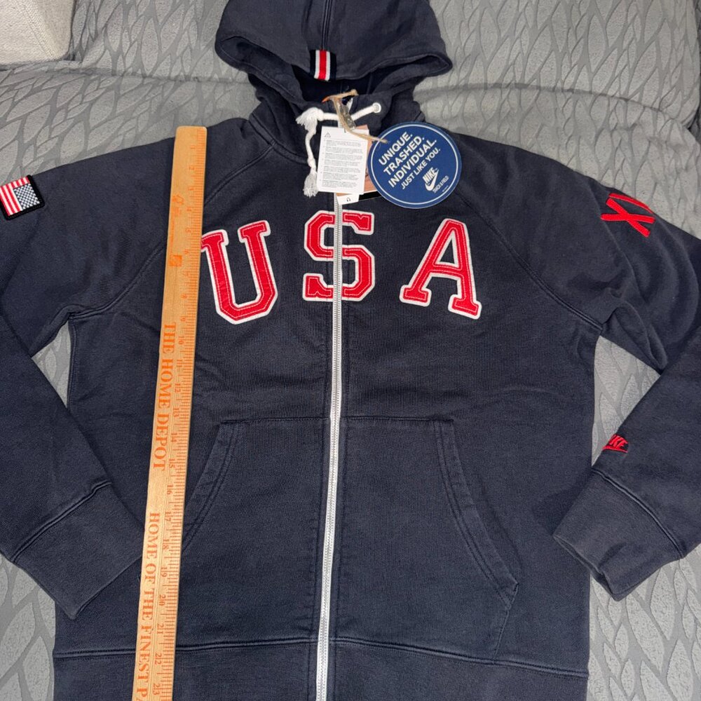 Vintage Nike Track and Field Team USA Olympic Full Zip Hoodie Men's M 452148-473 - Picture 12 of 15